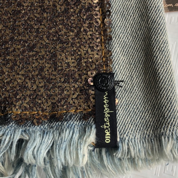 One Teaspoon Sequin Romeos Shorts Denim - Picture 7 of 11